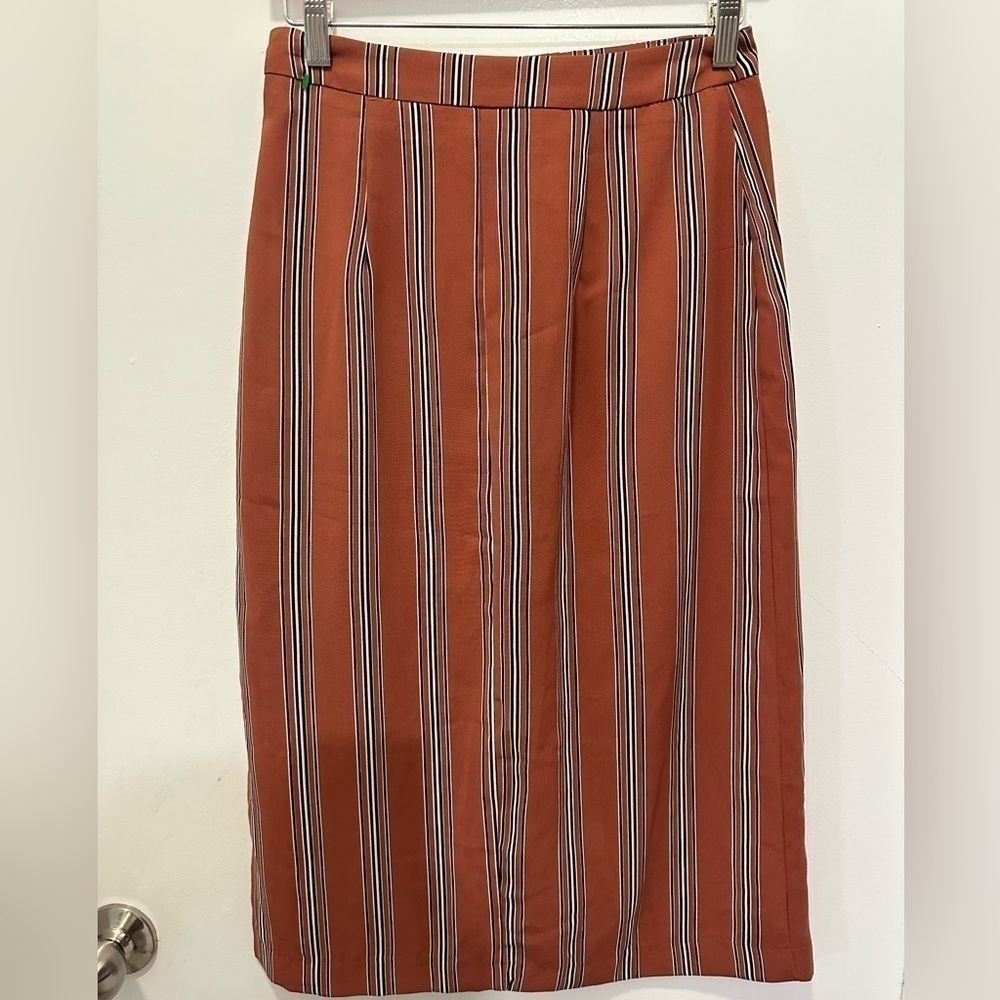 Lulu’s Stride Rust Orange Striped Button Front Pe… - image 7